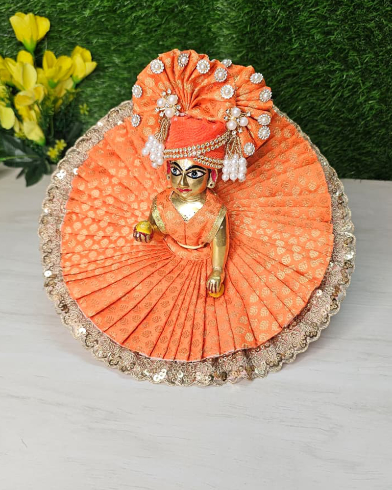 Royal Orange Kanha Ji Dress
