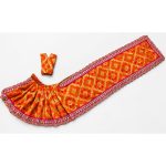 Royal Orange Lehenga Saree Mata Rani