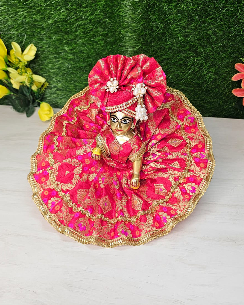 Royal Red Heavy Dress Laddu Gopal